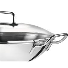 Frigideira wok inox com tampa Zwilling Plus 32cm