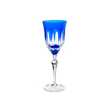 Taa vinho tinto em cristal Strauss Overlay 237.055 350ml azul escuro