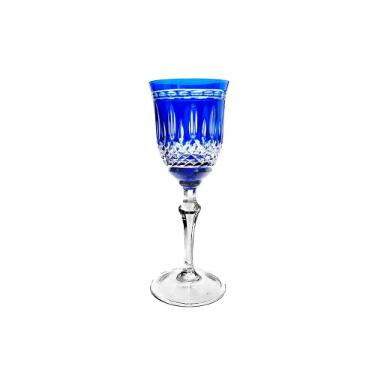 Taa vinho branco em cristal Strauss Overlay 237.068 310ml azul escuro