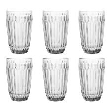 Jogo 6 Copos L'Hermitage Bretagne em Cristal Ecol�gico 355ml Alto, Design Texturizado, Livre de Chumbo