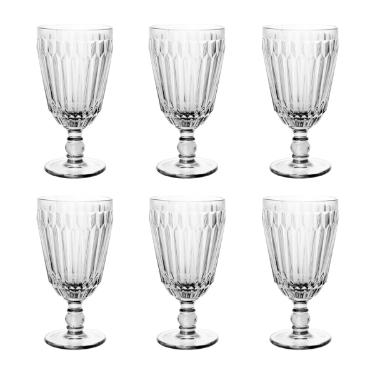 Jogo 6 Ta�as L'Hermitage Bretagne Cristal Ecol�gico 330ml, Design Texturizado, Livre de Chumbo