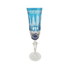 Taa champanhe em cristal Strauss Overlay 237.068 240ml azul claro