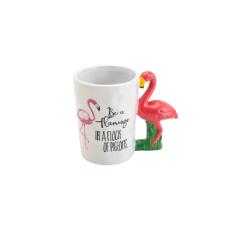 Caneca em cermica Bon Gourmet Flamingo 380ml