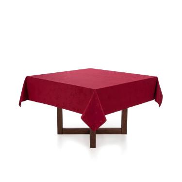 Toalha de mesa Karsten Sienna 1,80mx1,80m vermelha