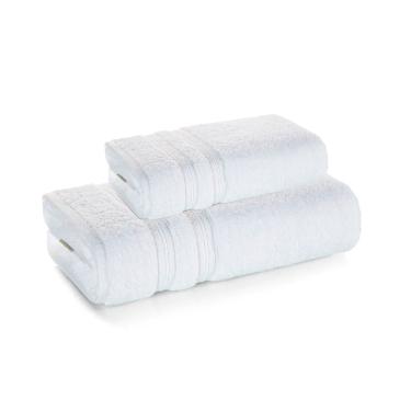 Jogo de toalhas de banho Karsten Unika 86X150cm 2 peas branco
