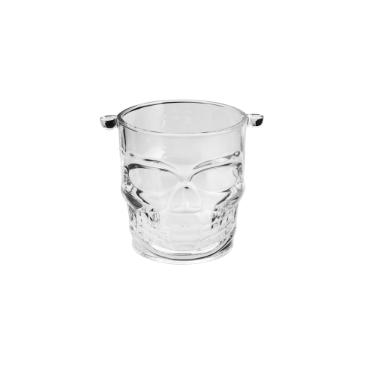 Balde para gelo em vidro Lyor Caveira Rock Style 1 litro
