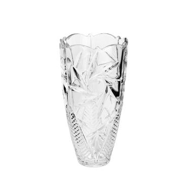Vaso em cristal Bohemia Bojudo Pinwheel 30cm Incolor