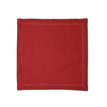 Jogo de guardanapo algodo Bon Gourmet Luxo 2 peas 40x40cm vermelho