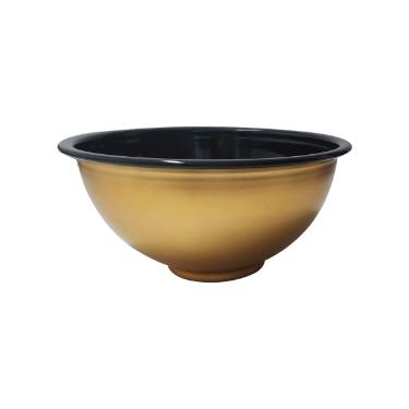 Champanheira bowl em alumnio Alumiart 15x33x12cm black gold