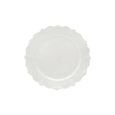 Prato sobremesa em porcelana Wolff Fancy 19,5cm branco