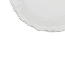 Prato raso em porcelana Wolff Fancy 26,5cm branco