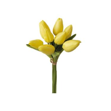 Ramalhete de Tulipa em plstico Brilliance Toque Real 24cm amarelo