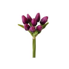 Ramalhete de Tulipa em plstico Brilliance Toque Real 24cm rosa