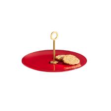Porta-doces revestido em ouro Riva Venezia 21cm red gold
