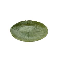 Prato decorativo em cermica Lyor Banana Leaf 19,5x19,5x3cm verde
