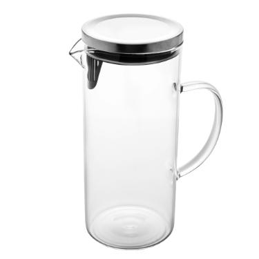 Jarra em vidro Wolff 1,4 litro com tampa de Inox: Frescor e design  mesa