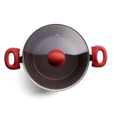 Jogo de panelas Brinox Optima vermelho 5 peas em alumnio: Versatilidade, design e fundo para Induo