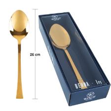 Colher para servir Wolff Berna 26cm: Elegncia em inox dourado para a sua mesa