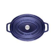 Caarola oval em ferro fundido Staub La Cocotte 29cm azul
