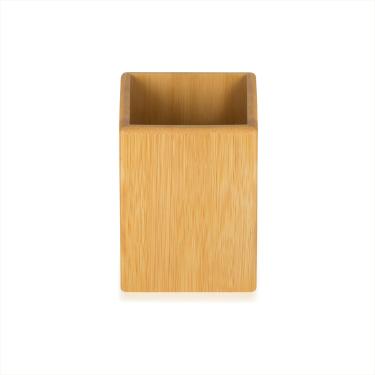 Porta-utenslios em bambu Multiflon 10,5x10,5x13,8cm