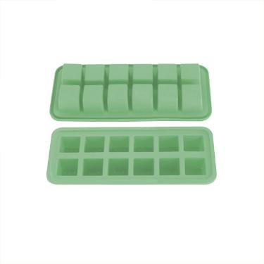 Forma para gelo em silicone 26x11x3,5cm verde