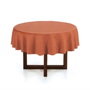 Toalha de mesa redonda Karsten Tropical 178cm terracota