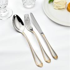 Faqueiro de Luxo Fracalanza Victorian 130 Peas: Ao Inox com Detalhe em Ouro