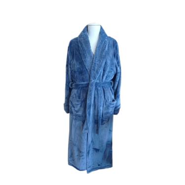 Roupo Unissex Domani Flannel Mink Silk Touch TAM GG Azul