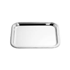 Bandeja em prata Silverlux Prola 26,5x21cm