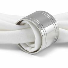 Jogo 6 Argolas Para Guardanapos Silverlux, Banho de Prata, Clssico Para Mesa Posta de Luxo