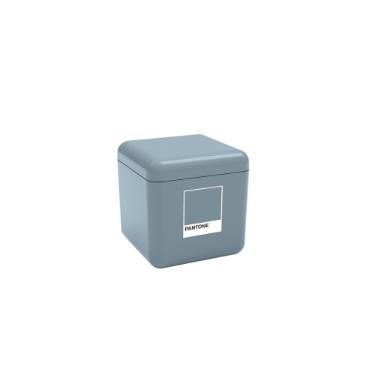 Porta-Algodo e cotonetes Coza Cube 8,5cm azul