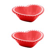 Jogo bowls em porcelana Wolff Corao Beads 2 peas vermelho
