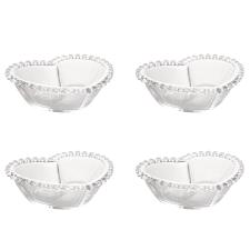 Jogo bowls em cristal Wolff Pearl Corao 12x10x4cm 4 peas