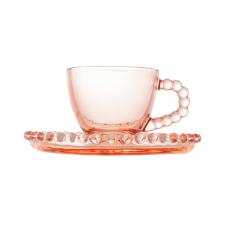 Jogo xcaras de caf em cristal Wolff Pearl 85ml 4 peas rosa