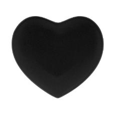 Prato decorativo em cermica Lyor Heart 19cm preto