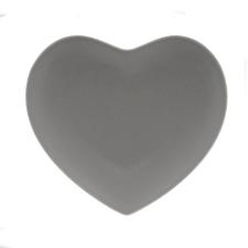 Prato decorativo em cermica Lyor Heart 19cm cinza