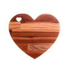 Tbua de corte de madeira Woodart Teca Corao 33x30x2cm