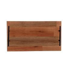 Bandeja madeira com ala Woodart Liptus 38x18x10cm preta