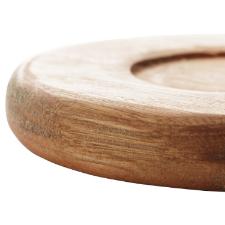 Suporte de madeira com bowl Woodart Liptus 20x13x6cm salmon