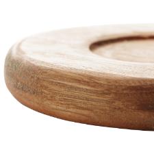 Suporte de madeira com bowl Woodart Liptus 20x13x6cm marfim
