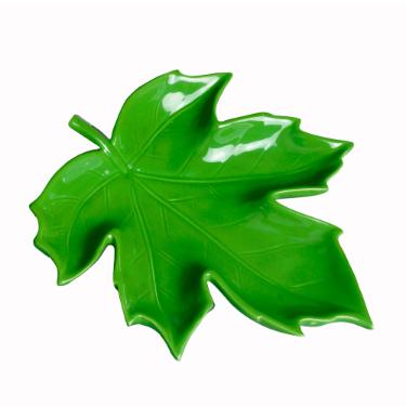 Folha Decorativa cermica Royal Decor 23x22x4cm verde