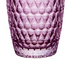 Jogo de copos em vidro L'Hermitage Amelie 355ml 6 peas roxa