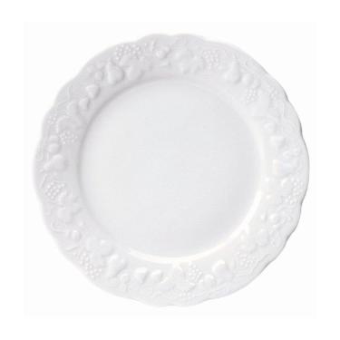 Prato raso em porcelana Limoges Califrnia 26,5cm branco