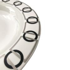 Jogo de pratos fundos em porcelana Strauss Rings 6 peas