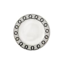 Jogo de pratos sobremesa em porcelana Strauss Rings 23cm 6 peas