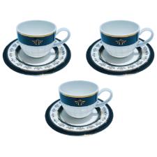 Jogo de xcaras caf em porcelana Strauss Queen 110ml 6 peas