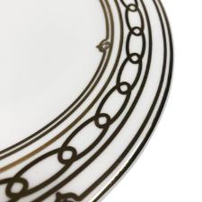 Jogo de pratos sobremesa em porcelana Strauss Infinity 23cm 6 peas