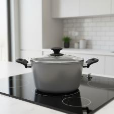 Caarola Brinox Optima 24cm 4,6L revestimento cermico stone, alumnio 4,5mm e Induo, PFOA Free