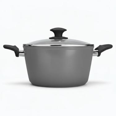 Caarola Brinox Optima 20cm 2,1L revestimento cermico stone, alumnio 4,5mm e Induo, PFOA Free