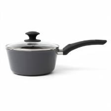 Panela Brinox Optima 16cm 1L Cermica Cinza Stone, Alumnio 4,5mm Induo, PFOA Free e Saudvel